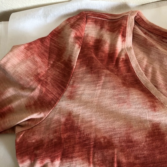 Terra cotta tie dye long sleeve tee - Picture 2 of 4